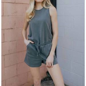 NEW THREAD & SUPPLY joey romper in vintage indigo